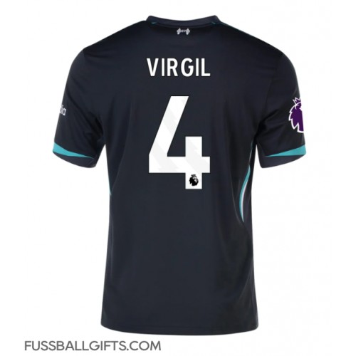 Liverpool Virgil van Dijk #4 Fußballbekleidung Auswärtstrikot 2024-25 Kurzarm